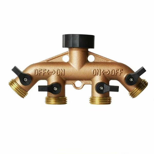 Brass Hose Faucet Manifold, 62010, Thrifco Plumbing, Mfr#: 8429951